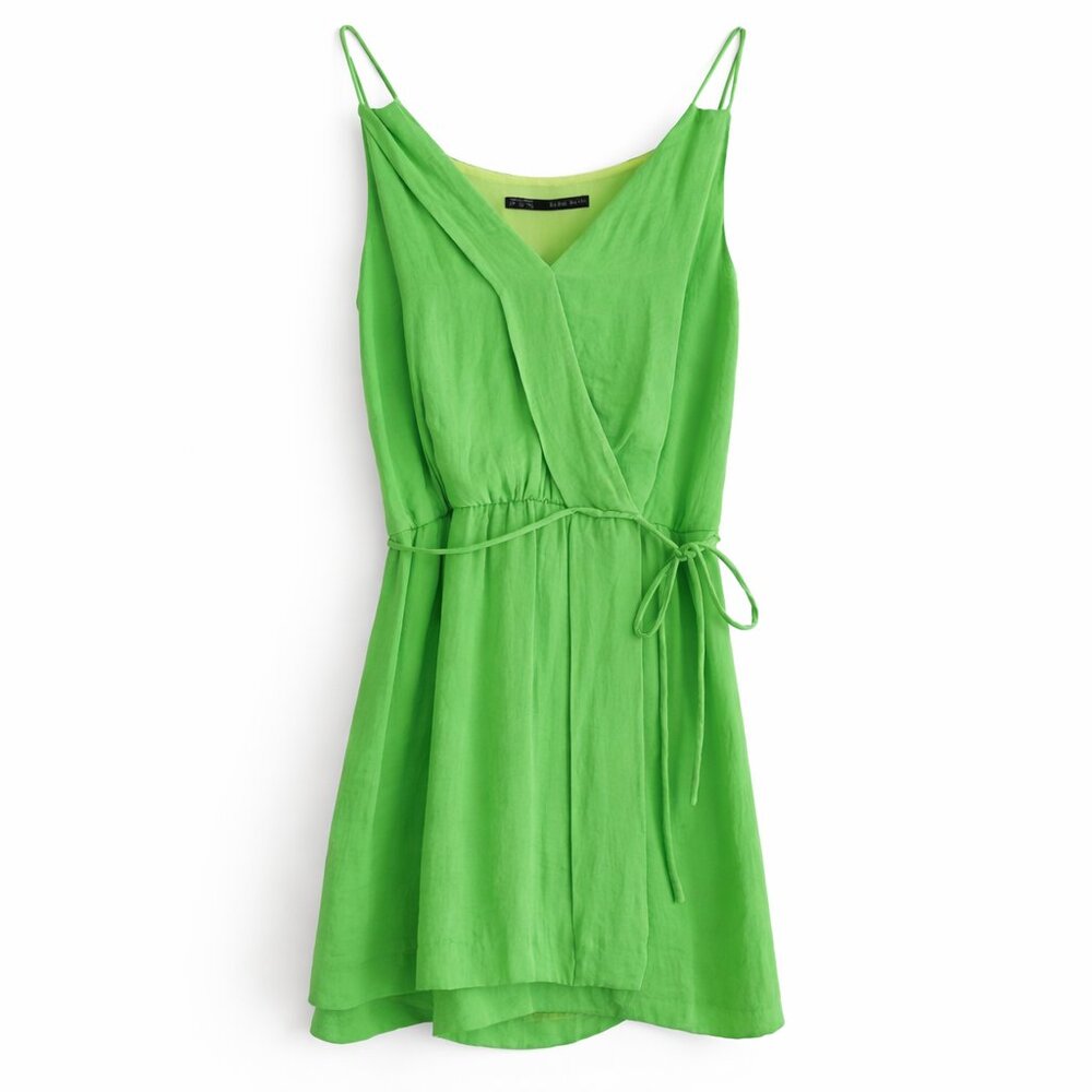 Zara Green Wrap Dress – Size S